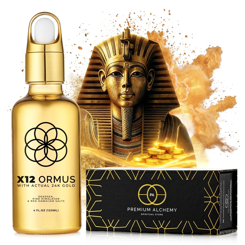 Ormus Monoatomic Gold Concentrate X12 – Υγρό Χρυσό Κατασκευασμένο από Πραγματικούς Αλχημιστές - 24k Food-Grade, Dead Sea & Himalayan Salt – Υποστηρίζει Pineal Gland, Lucid Dreaming, Διαλογισμός