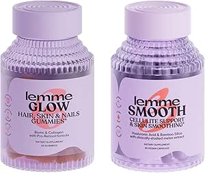 Lemme Glow Collagen Saçları Güçlü, Kan Saçları ve Kadınlar için Parlak Anti Hücresel Kapsüller, Smooth Legs & Thighs, Cellulite & Crepey Skin (1994)