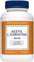 The Shoppe Acetyl-L-Carnitine 500 mg - Sağlıklı Beyin ve Hafıza Fonksiyonlarını Destekler Enerji Üretimi – CarnipureTM L-Carnitine (240 Capsules) Saflık Formunu Sunuyor