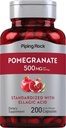 Piping Rock Pomegranate Extract | 500 mg | 200 Capsules | Standardized with Ellagic Acid | Non-GMO, Gluten Free Supplement Supplement Supplement