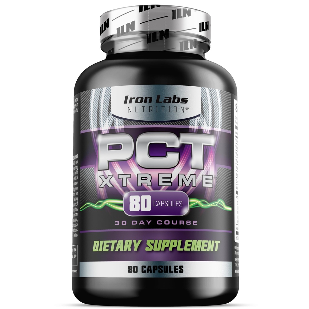 Iron Labs Διατροφή PCT Xtreme - συμπλήρωμα PCT για τους άνδρες - 30 ημερών μάθημα - Post Cycle Υποστήριξη Booster (80 κάψουλες)