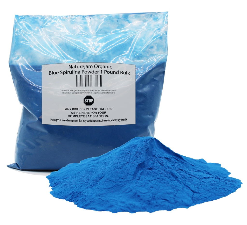 Naturejam Βιολογικό μπλε Spirulina σκόνη 1 λίρα μάζα-Premium βαθμό μαγειρικής για smoothies