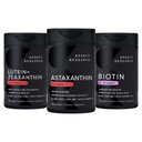 Spor Araştırmaları Biotin (B7) 10.000mcg + Lutein + Zeaxanthin (20mg) + Algae (6 mg) - All Vegan | 120 Softgels Her | All Made with Coconut Oil for Better Abpoleanthin (20mg) + Astaxanthin Supplement from Algae (6 mg) - All Vegan | 120 Softgels Her | All Made with Coconut Oil for Better Abvitamin