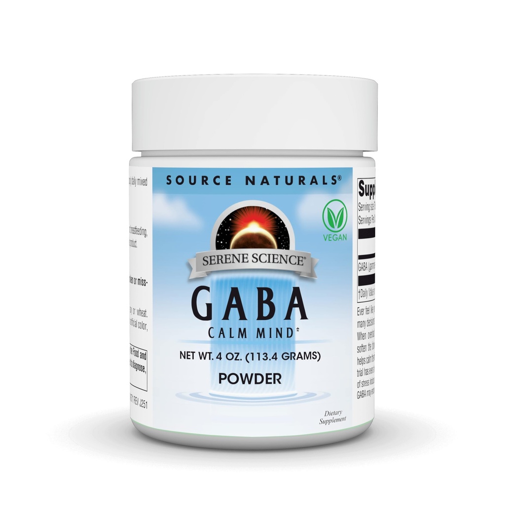Source Naturals Serene Science GABA, Calm Mind - 4 oz Toz