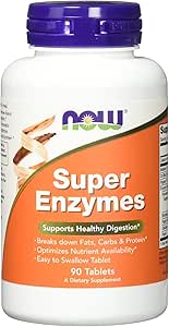 NOW Super Enzymes, 90 Tablets (Pack of 2)