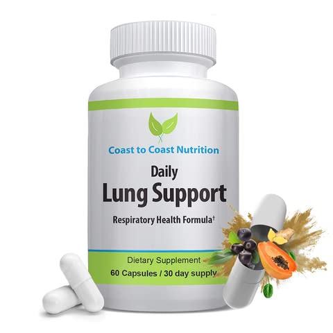Daily Lung Cleanser & Detox Support Supplement | Lungs to Breath Easier | Relieve Respiratory Problems & Address Problems Like Allergies, Wheezing and Coughing | 60 Capsules