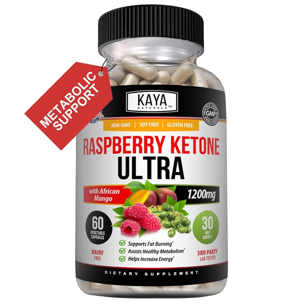 Kaya Naturals Keto Diyet Raspberry Ketone - Kilo kaybı Tamam, Appetite Control, Boost Metabolism - 60 Count