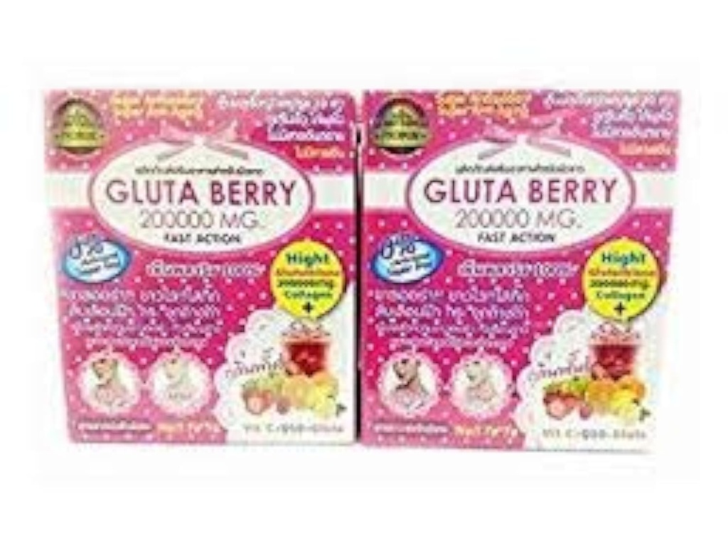 2Box Gluta Berry 200000 mg İçme PUNCH cilt yiyecekleri freckles Whitening Skin Hızlı aksiyon 10 roll. /Box. ...