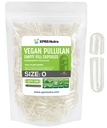 XPRS Nutra Boyutu 0 Pullulan Boş Kapsüller - 100 Kont Clean Label Plantcaps Clear Boş Vegan Capsules - Premium Vegetarian Pills - Do-It-yourself Sebze Capsule