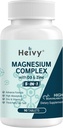 Heivy Magnesium Complex, Magnesium Glycinate, Citrate, Malate, Oxide, Gluconate with Zinc and Vitamin D3, Magnesium Supplement for Muscle, Nerve, Heart, Bone Support, High Absorption, 90 Tablets