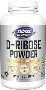 NOW Τρόφιμα Αθλητική Διατροφή, D-Ribose σκόνη 5.000 mg, Certified Non-GMO, Παραγωγή Ενέργειας*, 8-Ounce