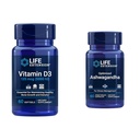 Life Extension Vitamin D3 5000 IU, Ashwagandha - Stres Yardımı, Focus, Memory, Mood Support - Non-GMO Supplement Sche