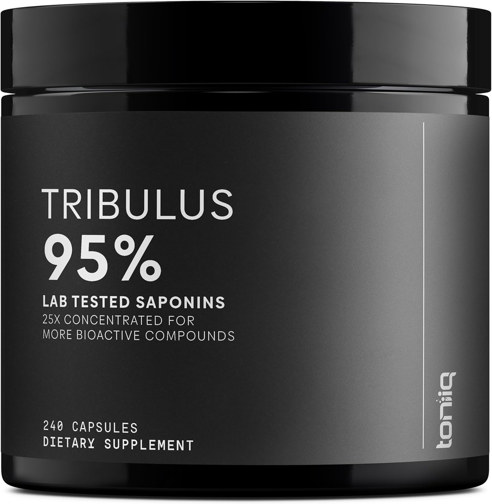Tribulus Terrestris for Men - Ultra High Potency 25:1 Extract with 95% Sapoins - 1300mg Pure & Concentred Formula - Third-Party Lab Tested for Purity & Quality - 240 Κάψουλες