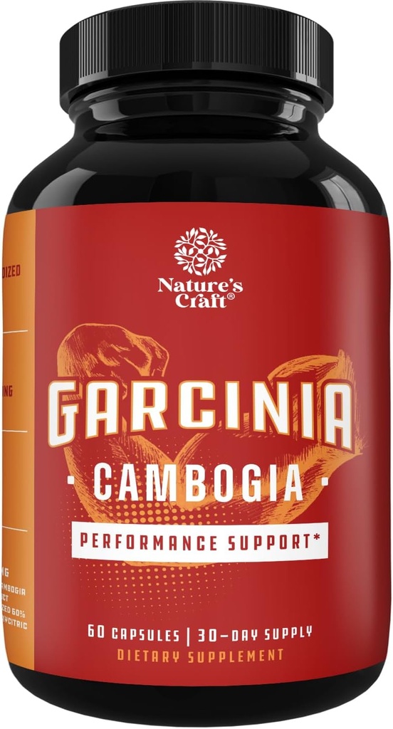 60% HCA Pure Garcinia Cambogia Extract - Απορρόφηση καρβιδίων μπλοκ - Καταπιέζει την όρεξη - Καίει το λίπος - φυσικό συμπλήρωμα απώλειας βάρους για άνδρες και γυναίκες 60 κάψουλες - 30 εξυπηρετούν