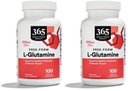 Tüm Gıdalar Pazarı, L Glutamine 500Mg Veggie Caps, 100 Count (Pack of 2)
