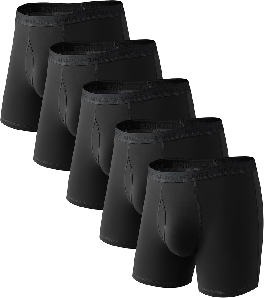 Φυσικό συναίσθημα ανδρικά εσώρουχα βισκόζη από Bamboo Boxer Briefs Εσώρουχα πακέτο για άνδρες