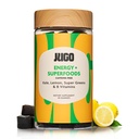 JUGO Enerji + SFOODS | Vitamin B12 Gummies with Kale & Super Greens | 40 Kont Caffeine-Free Energy Gummies | Plant-Based, Gelatin-Free, Non-GMO, Made in USA