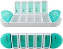 Prescription Meds, Vitaminler ve Supplements için Verimli 7 Günlük Pill Hatırlatma Vakası - Günlük Sağlık Routine ile Organize Edilmiş ve Takip Ediniz