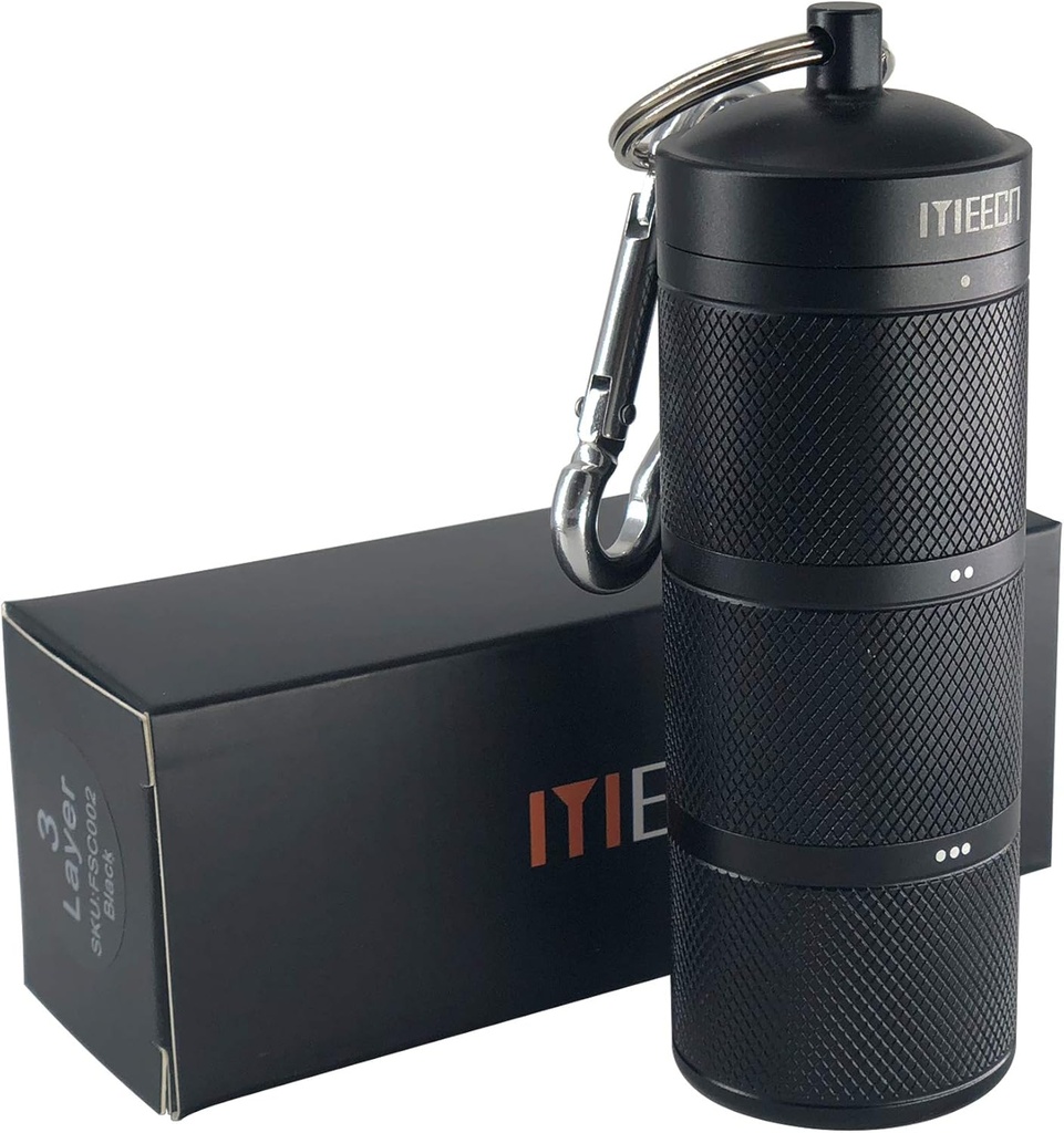 Üç Katman Büyük Pill Organizer, Alüminyum, Metal Kaplamalar, Sular, Can Mağaza Pills Her Boyut, Vitaminler, Cod Liver Oil, Supplements and Drug (Black)