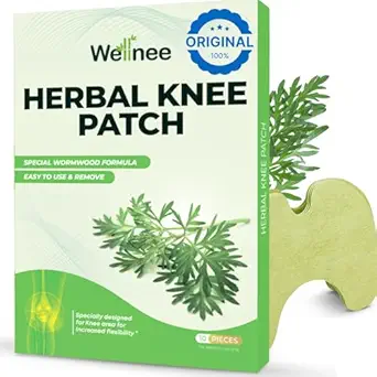 Wellnee Original Herbal Diz Patch - Wellknee Heater for Diz Support & Muscle Pain - Geçici bir Yardım için maksimum Güç - Kumaşı Parası Için Doğal Herbs ile Yaptı (10 Pads)