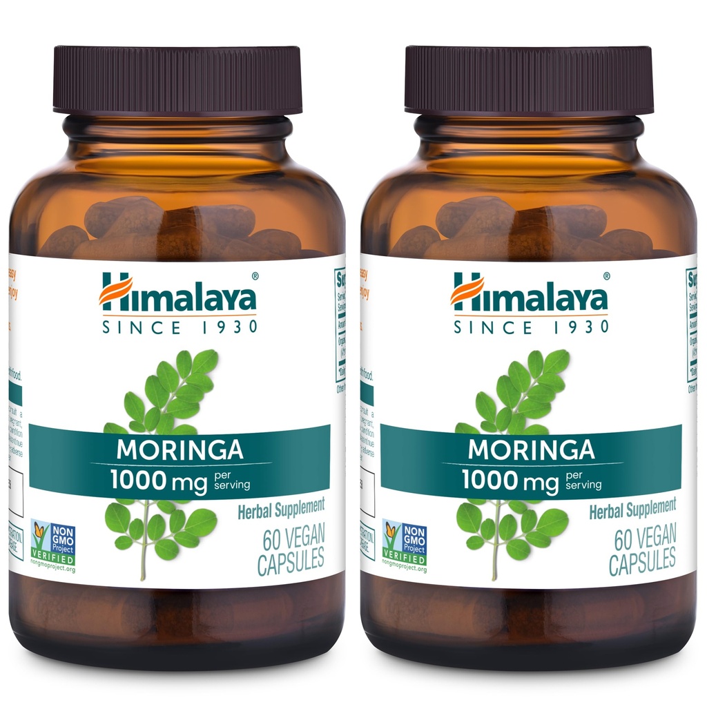 Himalaya Organic Moringa Capsules - Moringa Supplement, Herbal Superfood Antioxidants Supplement Supporting Wellness, Vitality, and Oxidative Stress-Vegan,Non-GMO,Gluten Free,1000 mg,120 Capsules
