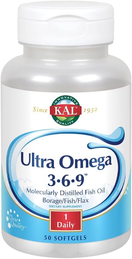 KAL 1200 Mg Ultra Omega 3-6-9 Softgels, 50 Kont