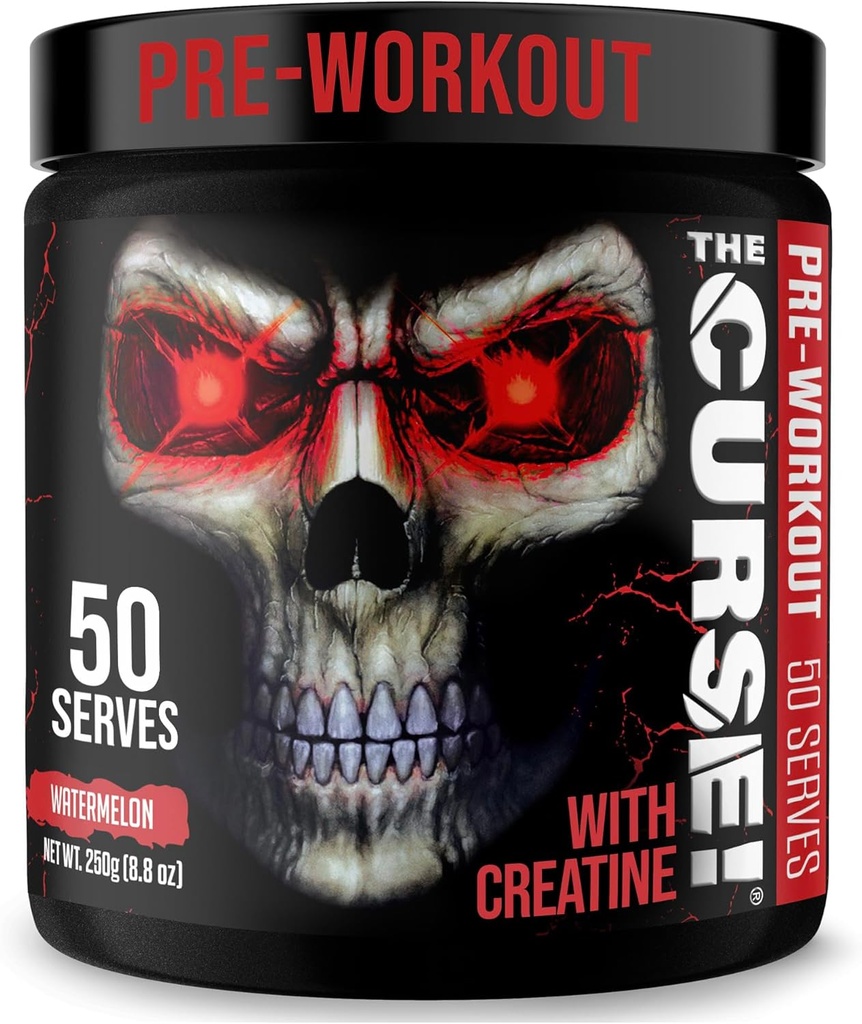 JNX SPORTS The Curse! Erkekler ve Kadınlar için Toz, Caffeine, Beta-Alanine, Kretine, L-Citrulline, 50 Hizmet, Sumelon Flavor – Enerji, Güçlü ve Odaklı