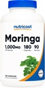 Nutricost Moringa Capsules 500 mg, 180 Capsules (90 hizmet) - Vegetarian Capsules, Non-GMO, Gluten Free Free