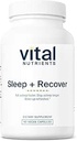 Vital Nutrients Sleep + Recover - Vegan Supplement - Uyku Desteği - Melatonin, Ashwagandha & L-Theanine - Gluten, Dairy & Soy Free - 90 Capsules