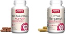 Jarrow Formulas Red Yeast Rice 1200 mg & Co-Q10 100 mg In Service-120 Veggie Caps-60 Servisler & Kalp Sağlığı-Vegan & Citrus Bergamot 500 mg-60 Hizmetler (Veggie Caps)