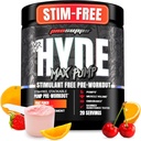 PROSUPPS Bay Hyde Max Pump Pre Workout Toz - Stim-Free Preworkout Supports Blood Flow, Muscle Volume & Endurance - Caffeine-Free Nitric Fitness Gym & Fitness Supplements (Fruit Punch, 20 Hizmet)