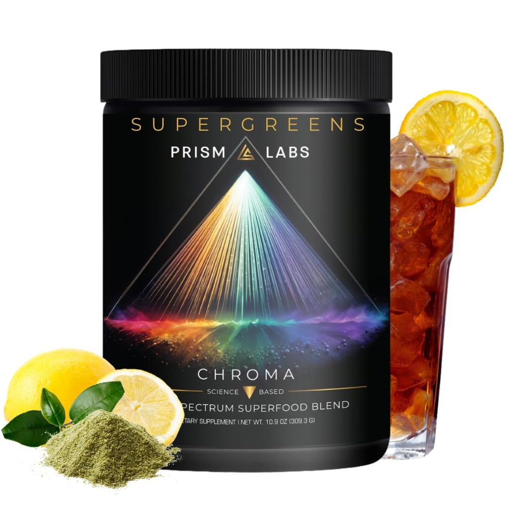 Chroma Daily Supergreens Superfood Powder | 8 Color Superfood Complexes Including Green Juice, Antioxidants, Probiotics & Prebiotics | Potent doses for Energy, Immunity & Gut Health - 30 Servings