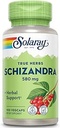 SOLARAY Schizandra 580 mg - Schisandra συμπλήρωμα για την υποστήριξη της υγείας και της ευεξίας του σώματος - με Schisandra Berry - Μη ΓΤΟ έργο Επαληθευμένο, Vegan, εργαστήριο Επαληθευμένο, 60 ημερών εγγύηση, 100 υπηρεσίες