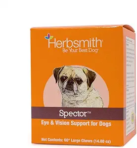 Herbsmith Spector - Eye & Vision Support for Dogs - Tamir Greying Eyes - Köpekler için Senior Supplement - Köpekler için Antioksi - 60Ct Large Chews