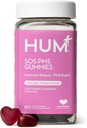 HUM Beslenme SOS PMS Gummies, PMS Support Supplement for Women, Support Rise Belirtileri, Bloating, Hormonal Denge, B6, Cranberry & Chasteberry Vitex, Gluten Free, 60 Vegan Gummies