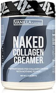 Çıplak Collagen Coffee Creamer - Vanilla Collagen Creamer For Coffee - Dairy-Free, Gluten-Free, GMO-Free - Support Hair, Skin, and Nails - 40 Servisler