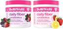 Belli Welli Daily Fiber Supplement Bundle with Collagen, Probiotics & Electrolytes – Λεμονάδα φράουλας & Άγριες Γεύσεις καρπούs Υποστηρίζει Digestion, Ισορροπία κόκκων, & Debloating – 32 Υπηρεσίες