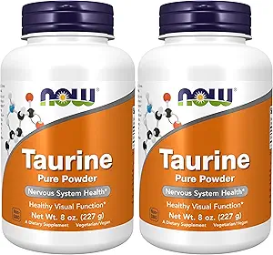 Şimdi Tamamlar, Taurine Pure Toz, Nervous System Health *, Amino Asit, 8-Ounce (Pack of 2)