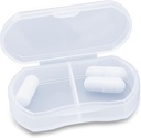 Küçük Pill Organizer Portre Seyahat Günlük Pill Konteynerleri AM & PM Mini Pill Box Vitamini, Fish Oil, Supplementrec (1 PCS, White)