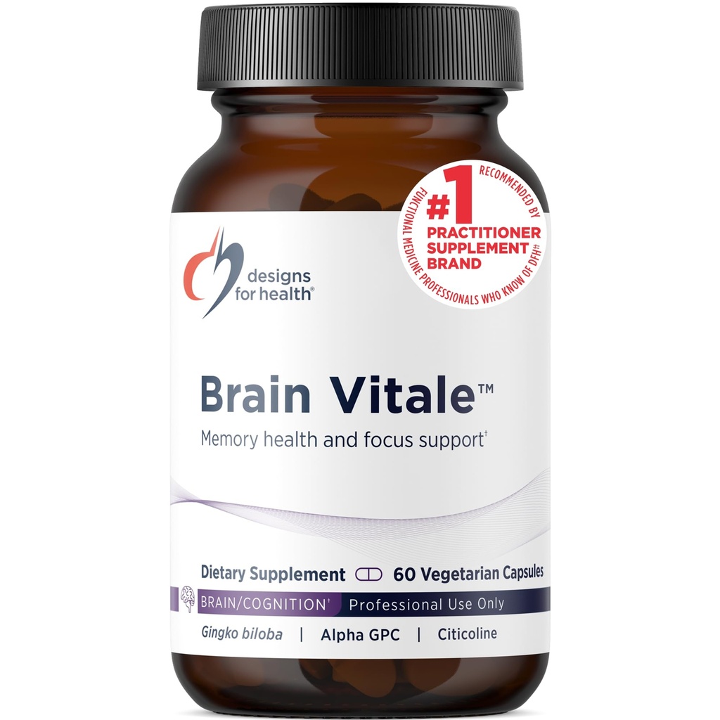 Σχεδιάζει για τον εγκέφαλο υγείας Vitale με Cognizin Citicoline - 'Nootropic' συμπλήρωμα για να βοηθήσει στη γνωμάτευση υποστήριξης, Mood + μνήμη με GPC Choline, Ginkgo + Acetyl L Carnitine HCL (60 κάψουλες)