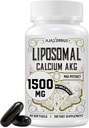 Liposomaluba AKG Supplement 1500 MG (Alpha-Ketoglutaric Acid), Yüksek Absorpsiyon, AAKG'dan daha etkili olan Ca AKG for Longevity, Age Defense, Cellular Energy, Metabolic Function, 60 Softgels