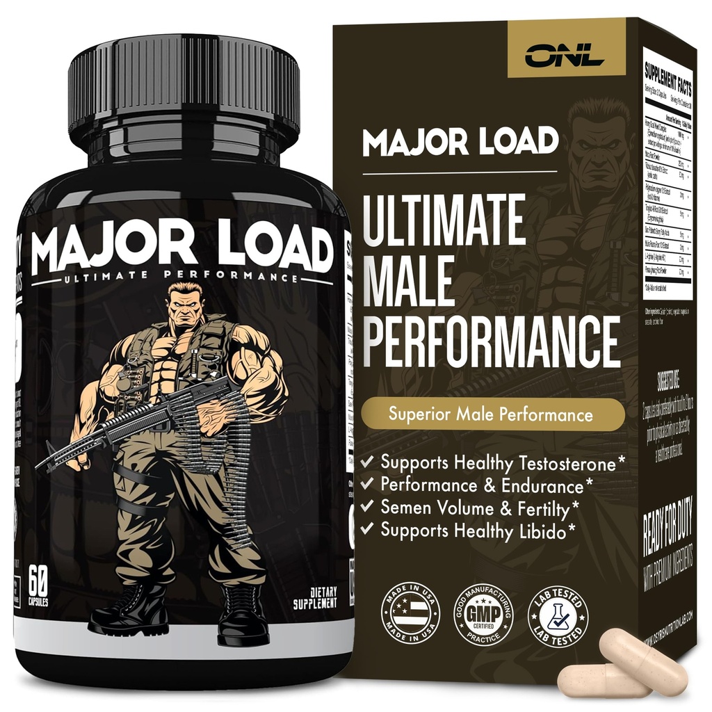 Erkekler için büyük Yük testosteron ATM - Boyy Goat ile birlikte testosteron Supplement, Maca Root, & Tribulus Terrestris - Tongkat Ali Men's Energy, Stamina & Strength - Test ATM 60 Capsules