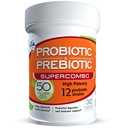 50 Milyar CFU Prebiyotik ve Probiyotik Supplement for Women and Men, 12 Strains for Daily Immune Support and Digestive Health, 30 Veggie Capsules, Non Reerated High Potency Probiyotiks