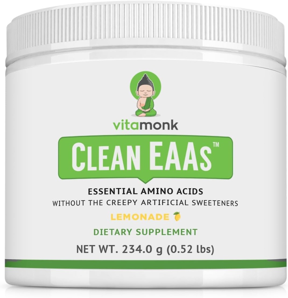 VitaMonk Clean EAA - EAAs with No Yapay Sweeteners for Pre-Workout, Energy and Recovery - Max Bio available EAA Toz with 9 Essential replica