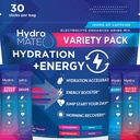HidroMATE Electrolytes Toz İçecek Paketleri Hydration Hızlandırma C Plus Caffeine Diversity Pack - 30 Kont