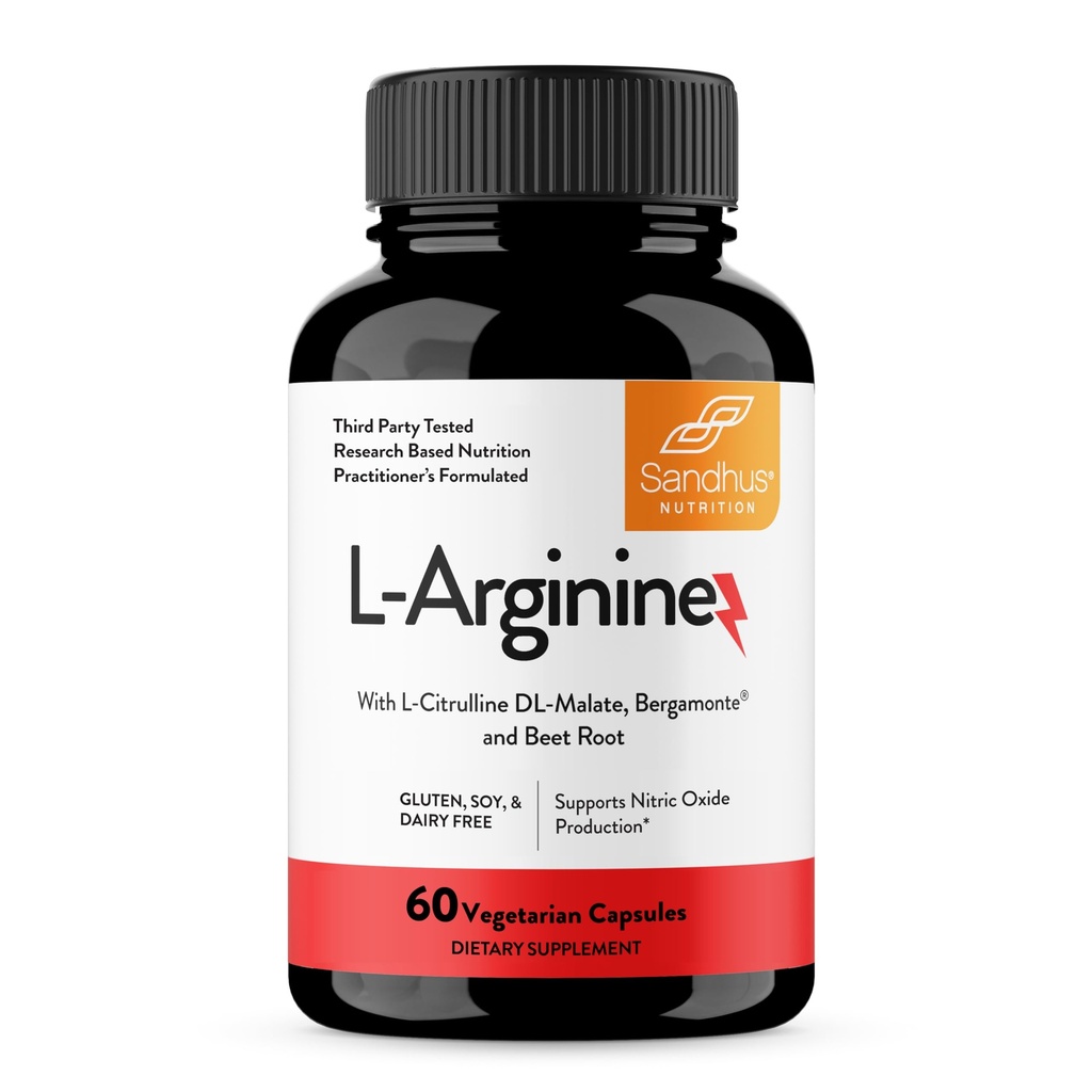 Sandhu's L-Arginine with Nitrik Oksit Precursor | 30 Days Supply / Workout Supplement| for Men & Women