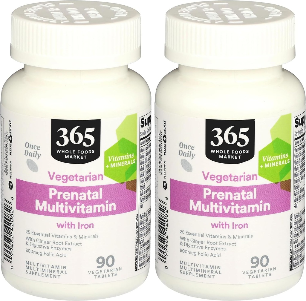 365 by Whole Foods Market, Multi Prenatal One Daily, 90 Tablet (Pack of 2)
