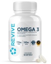 Erkek ve Kadınlar için Revive MD Omega 3 Balık Yağı Supplements - Tehlikeli Madde ve Ortaklar için EPA & DHA Fatty Asits, Kalp ve Beyin Desteği - Vegan-Friendly, Gluten-Free (120 Softgels, 60 Hizmet)