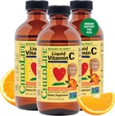 ÇOCUKLIFE ESSENTIALS Sıvı Vitamin C - Çocuklar için Saf Vitamin C Sıvı Supplement, Immune System Support, Great Taste - Natural Orange Flavor, 4 Fl Oz (Pack of 3)