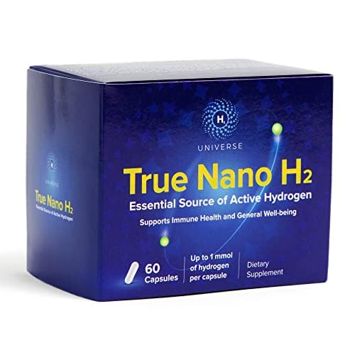 True Nano H2 Plus by H2 Universe| Molecular Hydrogen with Active Hydrogen Nanobubbles | Boosts Energy, Powerful Antioxidant | 60 Capsules